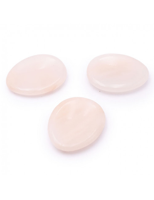 Galet pouce anti-stress Quartz rose