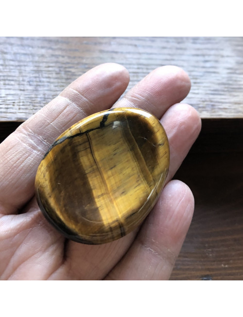 Galet pouce anti stress Oeil de tigre