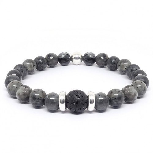 Larvikite et lave, Bracelet...