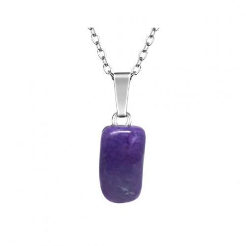 Pendentif sugilite sur chaîne