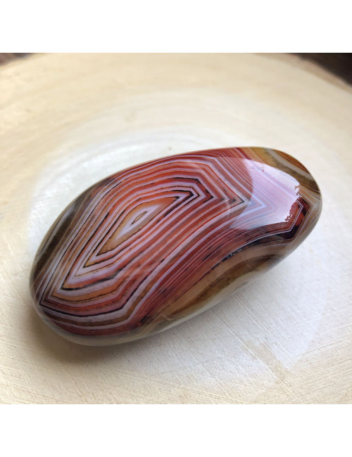 Agate bandée , Galet plat - Taille L