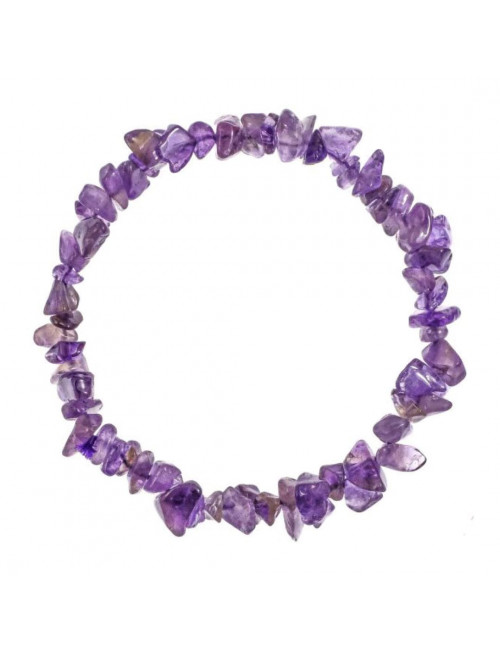 Bracelet chips en améthyste pour vous apporter l’apaisement et un bon sommeil