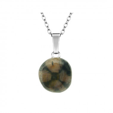 Véritable turquoise "africaine" montée en pendentif