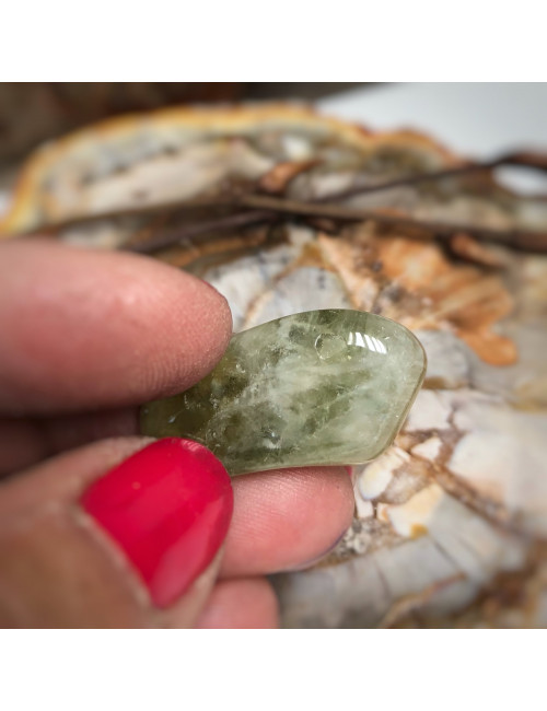 Prasiolite, Galet roulé Taille M