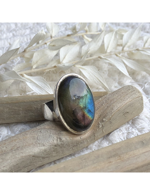 Bague en labradorite