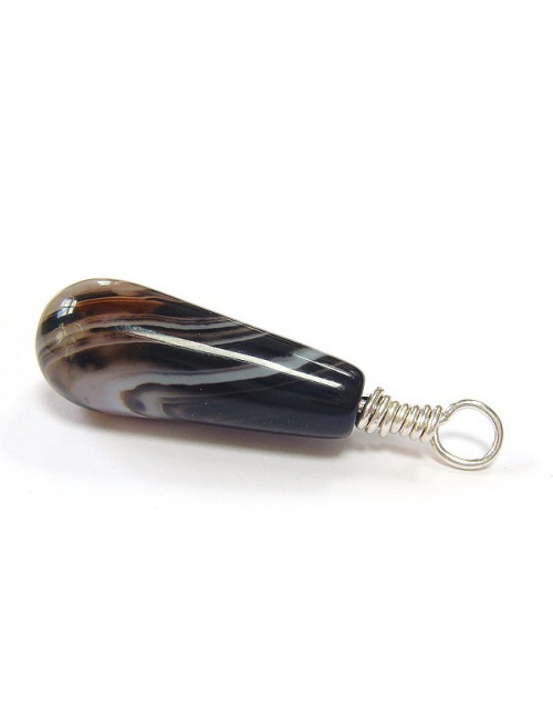 Pendentif agate marbrée