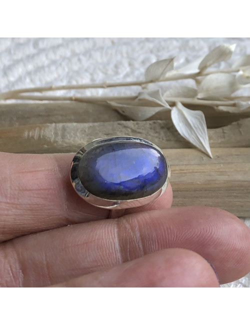 Bague en labradorite