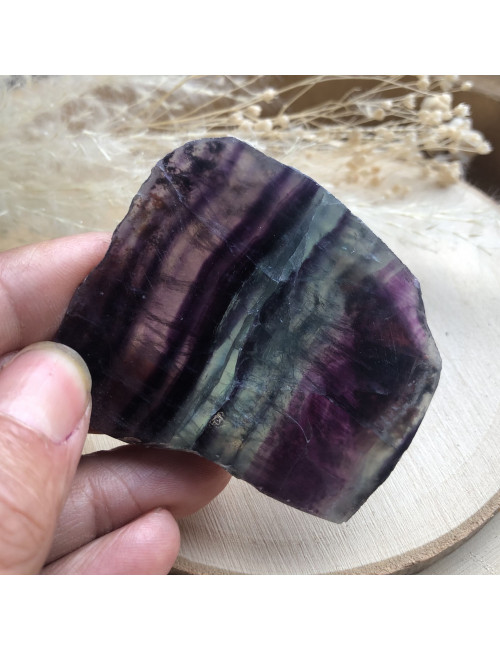 Plaque polie de fluorite