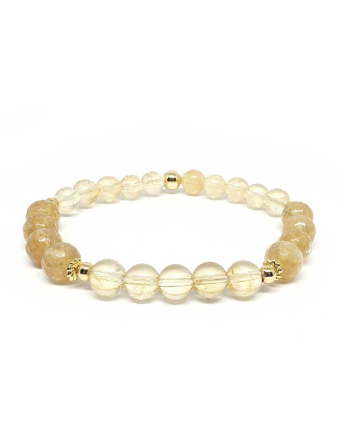 Bracelet extensible en PIERRE citrine