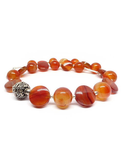 Collier création en PIERRE de cornaline