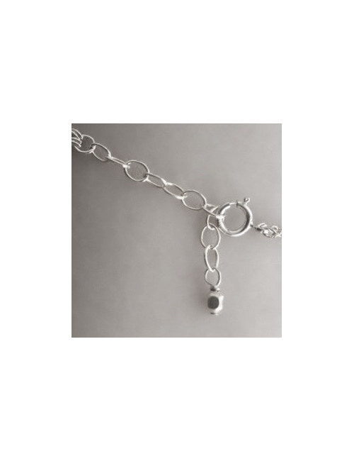 Bracelet fin en PIERRE naturelle de labradorite et argent