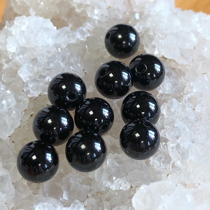 Onyx, 10 perles de 8 mm