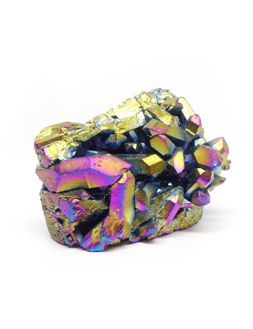 Druse de quartz titane arc-en-ciel, ce minéral nous provient d'USA.