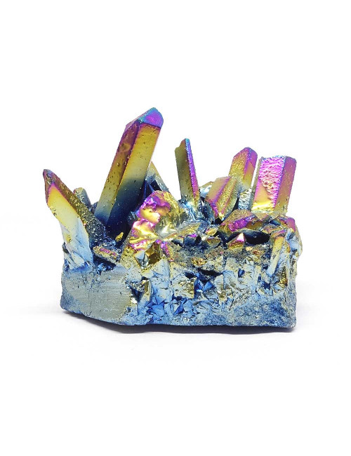 Druse de quartz titane arc-en-ciel, ce minéral nous provient d'USA.