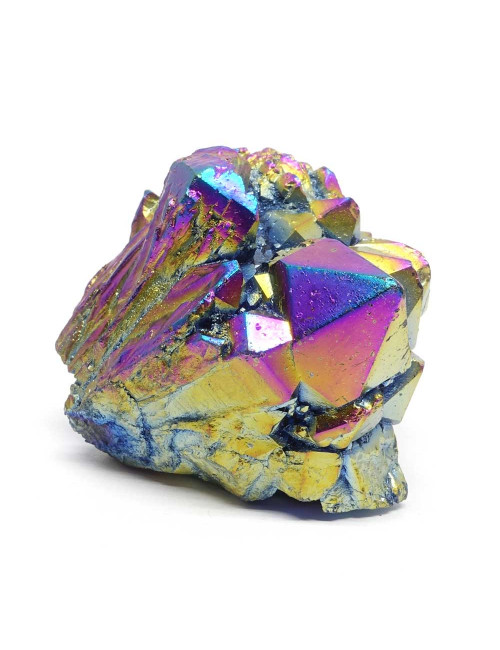 Ce minéral nous provient d'USA, Druse de quartz titane arc-en-ciel