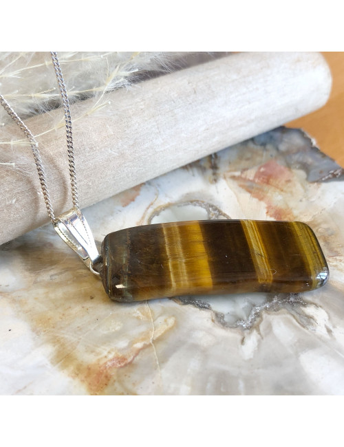 Pendentif œil-de-tigre  - Pierre de protection