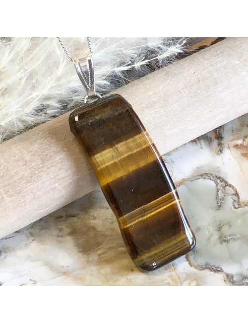 Pendentif œil-de-tigre  - Pierre de protection