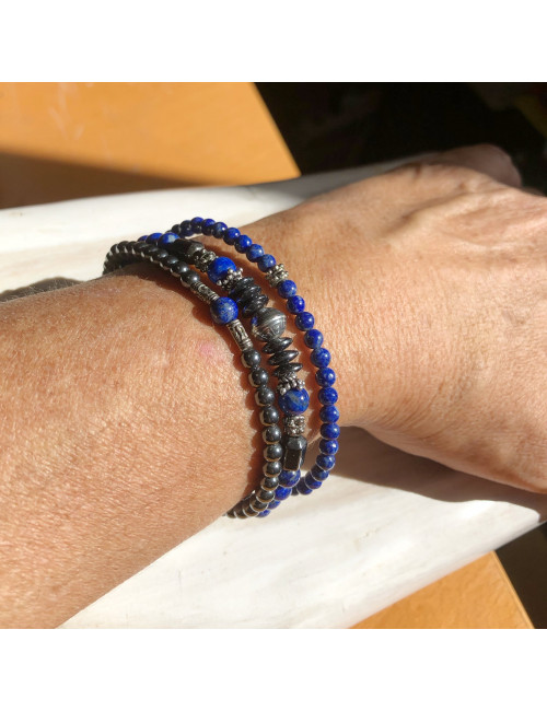 Hématite et lapis lazuli