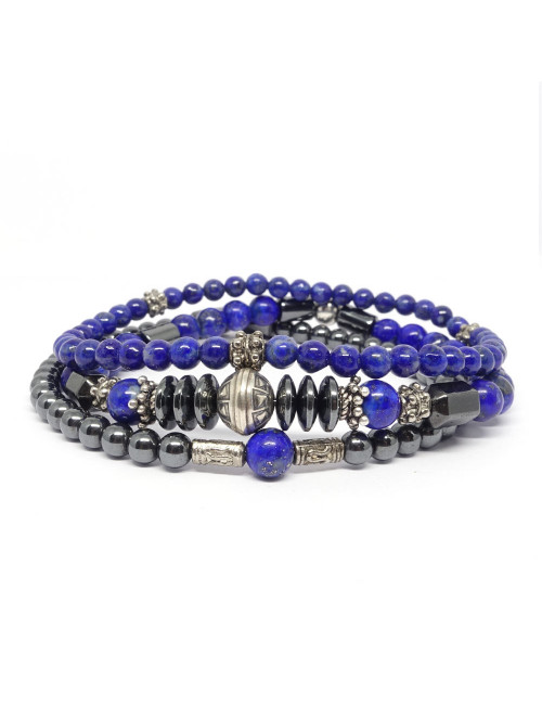 Hématite et lapis lazuli