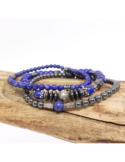 Hématite et lapis lazuli