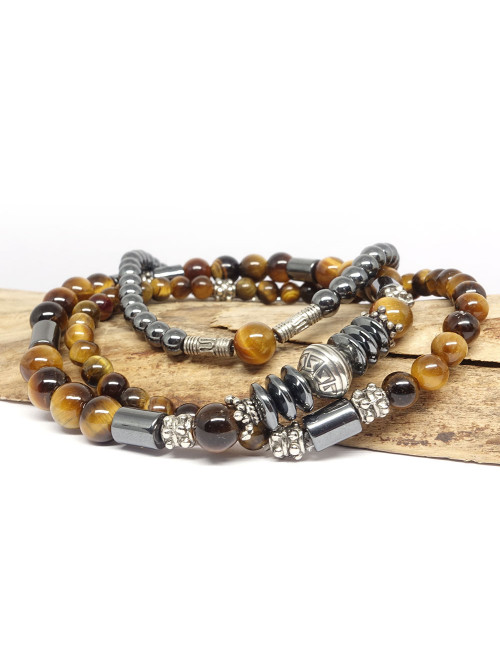 Hématite et oeil de tigre