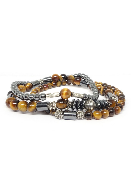 Hématite et oeil de tigre