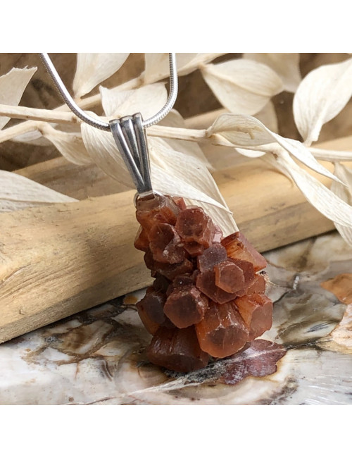 Pendentif cristal d’aragonite du Maroc