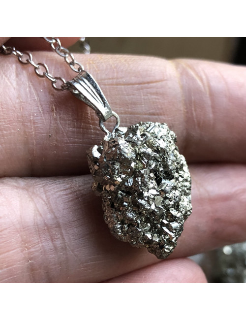 Pendentif pyrite brut du Pérou