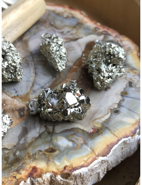 Pendentif pyrite brut du Pérou