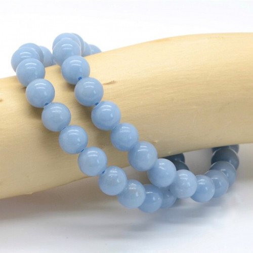 Sécurité & plénitude avec ce bracelet en angélite. Découvrez nos spécialités en pierre naturelle. Pierre fine et semi-précieuse.