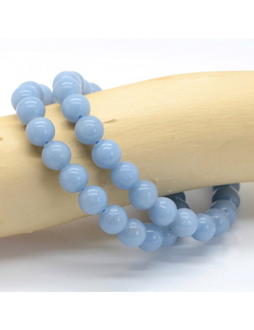 Sécurité & plénitude avec ce bracelet en angélite. Découvrez nos spécialités en pierre naturelle. Pierre fine et semi-précieuse.