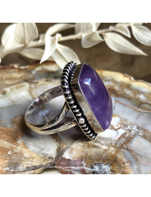 Bague en argent et en pierre fine