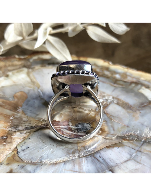 Bague en argent et en pierre fine