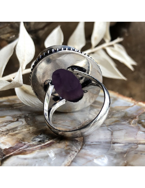 Bague en argent et en pierre fine