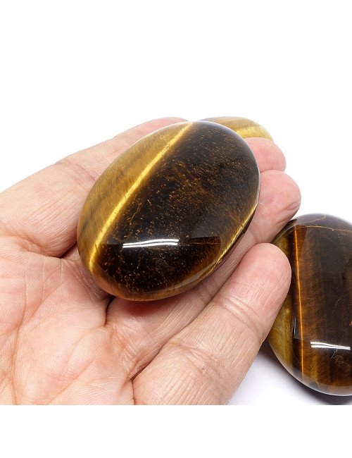 Galet jumbo en pierre oeil de tigre