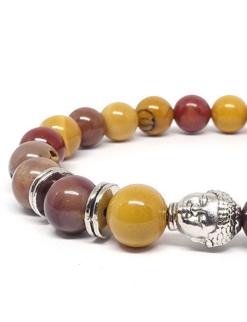 Bracelet bien-être bouddha en PIERRE Mokaïte