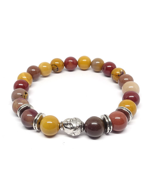 Bracelet bien-être bouddha en PIERRE Mokaïte