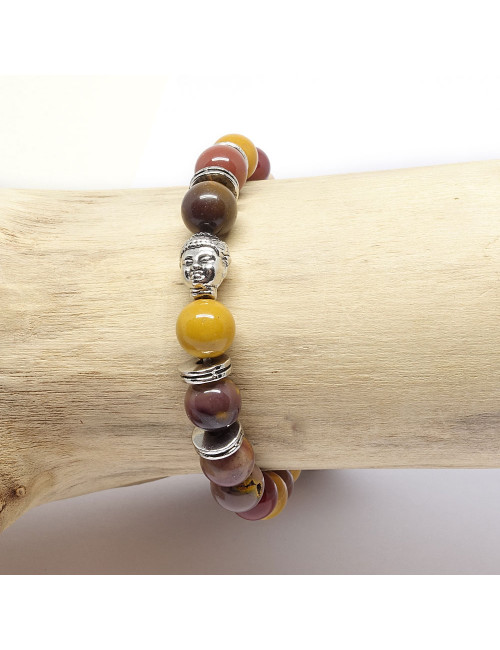 Bracelet bouddha en Mokaïte