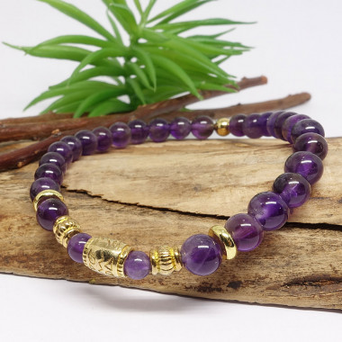 copy of Bracelet en améthyste facettée