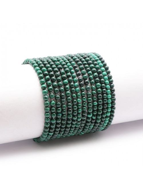 Spécialité en pierre fine semi-précieuse de malachite. Bracelet bien-être