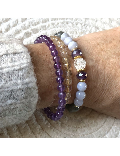 Bracelet extensible pierres naturelles – Gold Filled