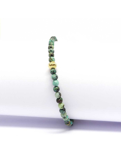 Bracelet fin EN PIERRE turquoise africaine.