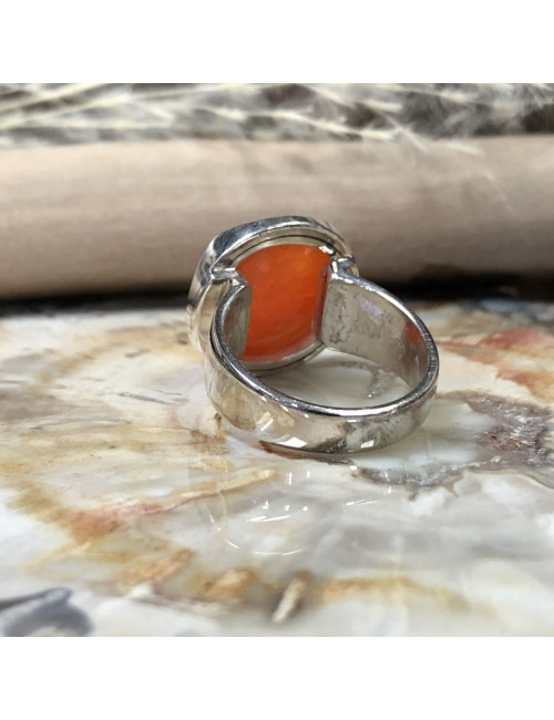 Bague en cornaline sur argent 925