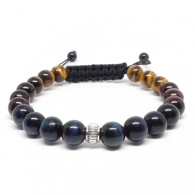 copy of Bracelet homme oeil de tigre et hématite
