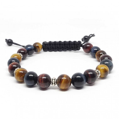 copy of Bracelet homme oeil de tigre et hématite