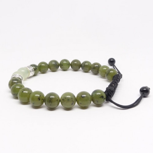Jade et Serpentine « new jade », Bracelet cordon
