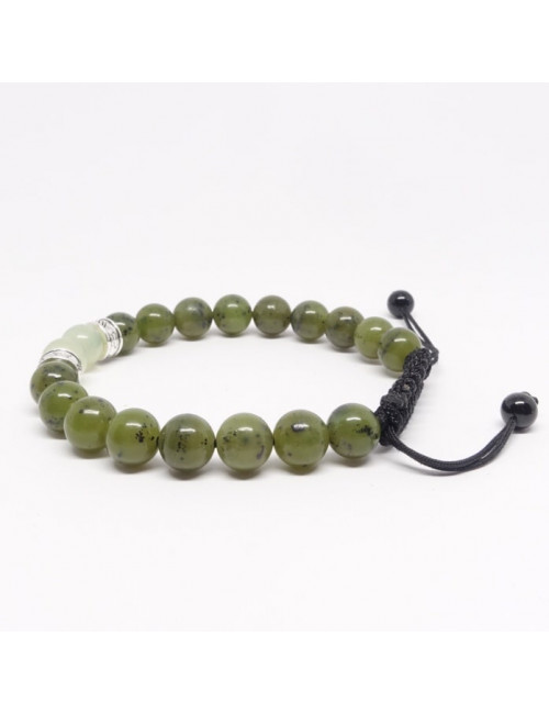 Jade et Serpentine « new jade », Bracelet cordon
