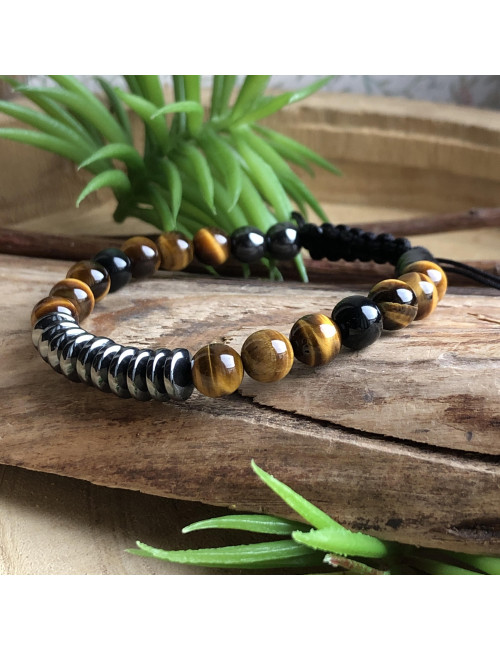 Bracelet en véritables perles de pierres naturelles pour votre bien-être.