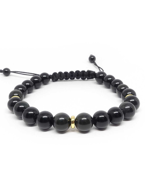 Bracelets bien-être EN PIERRE fine obsidienne oeil céleste