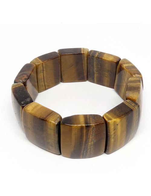 Oeil de tigre, Bracelet extensible perles de  8 mm